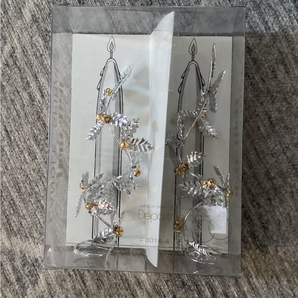 Silver and Gold Candle Holders brass solid